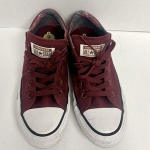 🌺 NEW CHUCK TAYLOR ALL-STAR CONVERSE LOWTOP MAROON BURGUNDY UNISEX SNEAKER NWOT